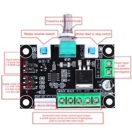 Stepper Motor Controller, Signal Generator - Pulse and PWM Signal, Frequency Range 3, Speed Regulator for MKS OSC