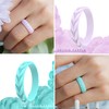 ThunderFit Silicone Wedding Rings for Women, Leaf Design Rubber Engagement