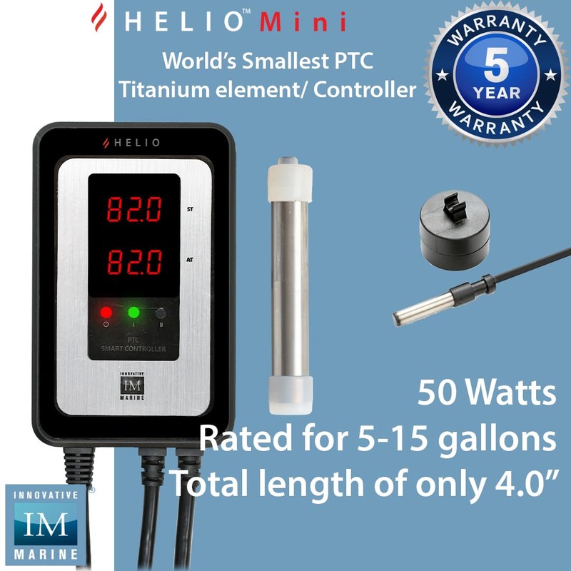 Innovative Marine Helio PTC Smart Heater - Titanium Reef Aquarium