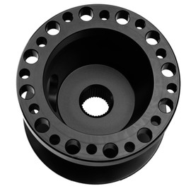 Auto Dynasty Steering Wheel 6-Hole Hub Adaptor Kit Compatible with Mitsubishi Eclipse/Lancer/Pickup, Aluminum, Black