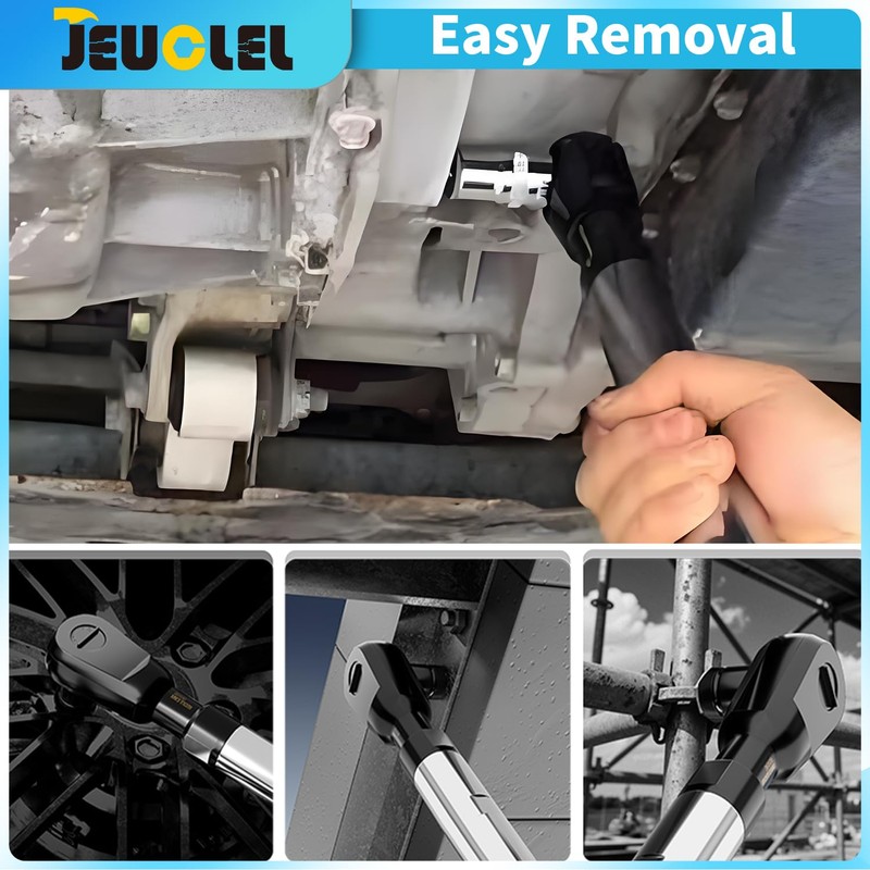 JEUCLEL Offset Extension Wrench for Electric Drill, with 4 Socket