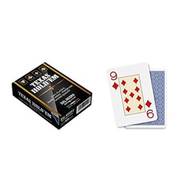 Dal Texas Hold'em Casino Quality Professional Poker Bouquet - Laminated and Waterproof - 1 Bouquet of 55 Jumbo Index with Jolly - Blue Back