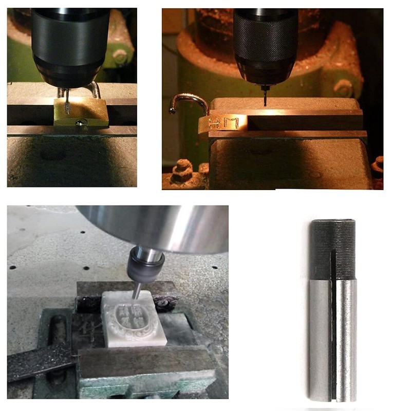 Chiloskit Collet Adapter 1/4 to 1/8, Collet Chuck Conversion CNC