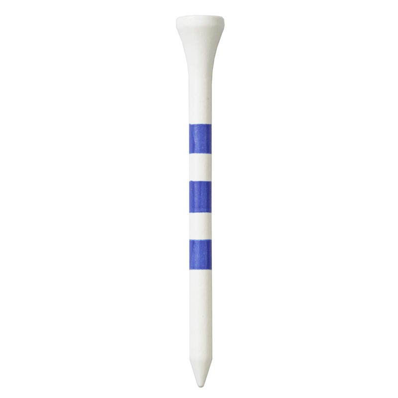 Longridge 's True Hite Wooden Golf Tees 83mm (20Pcs), Blue/White,