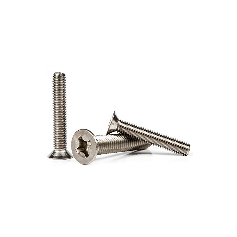 M4 (4mm x 25mm) Phillips Countersunk Machine Screws Flat Head