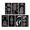 Xmasir Henna - Plantillas De Tatuaje Temporales Con Purpurin