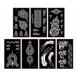 Xmasir Henna - Plantillas De Tatuaje Temporales Con Purpurin