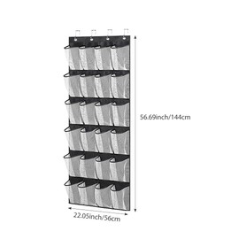 Parthan 24 Holder Hanging Shoe Organizer, Large Mesh Over Door Shoe Storage Organiser, Shoe Hanging Storage for Toys Tool Dormitory Narrow Closet Wardrobe Bedroom, Door Pocket Storage for Tidy