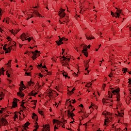 MagicWater Supply - 1/2 LB - Red - Crinkle Cut Paper Shred Filler great for Gift Wrapping, Basket Filling, Birthdays, Weddings, Anniversaries