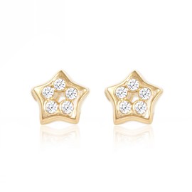9ct Yellow Gold star 3.5 mm baby-newborn Earrings