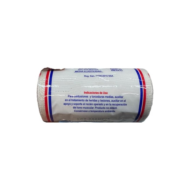 DIBAR Venda Elástica de Tejido Plano de Algodón, 10 cm