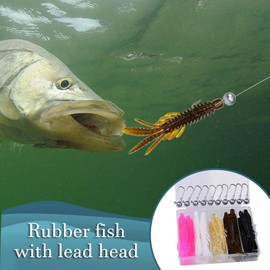 Soft Baits,Realistic Sinking Bait | Realistic Lures and Lead Hook for Trout Bass Freshwater Salmon Sea Saltwater Lake Swamp Stream Catfish Walleye Crappie
