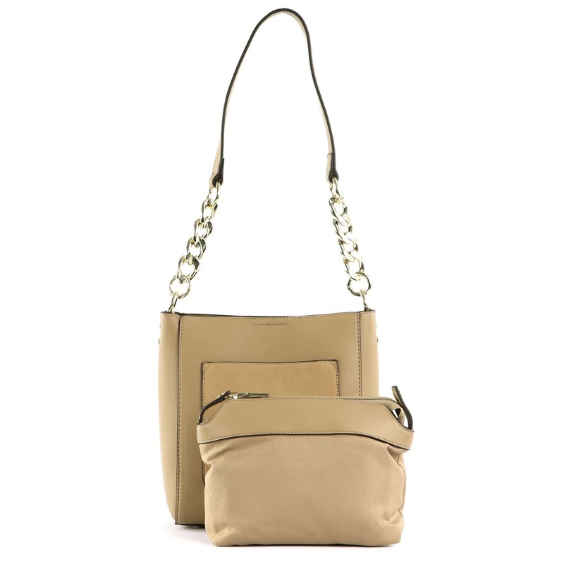 Seidenfelt Shoulder bag: 22 cm, Sweet Toffee/Gold