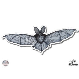 Bat Flying Wings Realistic - Vinyl Sticker Waterproof Decal