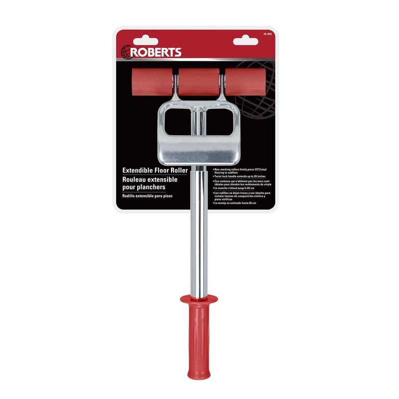 ROBERTS Extendible Floor Roller for Sheet Vinyl Flooring Installation,Silver