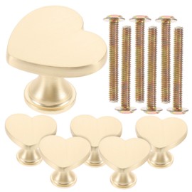 SEWACC 6pcs Heart Shaped Zinc Alloy Cabinet Handles Cute Pull Handles for Room Durable Drawer Knobs for Wardrobe and Furniture Decoration