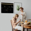 Black Glass Golden Monthly Dry Erase Calendar Whiteboard for Wall,