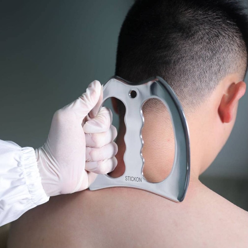 STICKON Medical Grade Stainless Steel Gua Sha Scraping Massage Tool