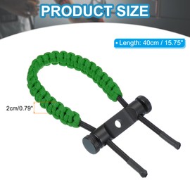 sourcing map Archery Bow Wrist Sling 15.75 Inch 550 Paracord Strap Compound Bow Stabilizer & Hand Loop Carrier Bow Stabilizer for Bow Hunting Shooting Green 1 Count