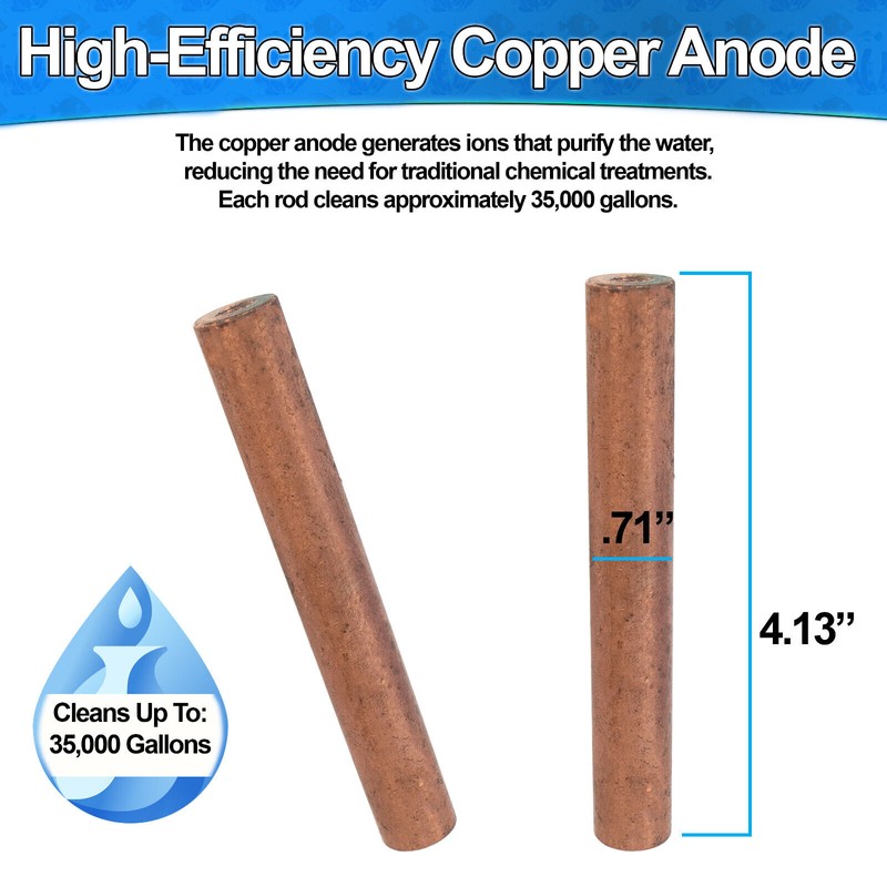 Solar Pool Ionizer w Copper & Steel Anode - Pool