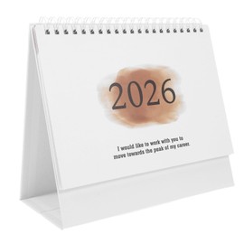 NUOBESTY Desk Calendar, 2025-2026 18 Months English Standing Flip Desktop Calendar Small Desk Calendars for Office Home