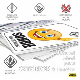 ARAGONMX Letrero “Sonríe, estás siendo grabado” 20x30cm | Señal Informativa en Español | Plástico Resistente | Seguridad y Buen Ambiente 24/7 | Uso Interior/Exterior