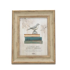 Zhenzan Frames 6x8 Inches Vintage Feel Rustic Picture Frame for Tabletop or Wall Hanging with Glass Front (6x8, Khaki)