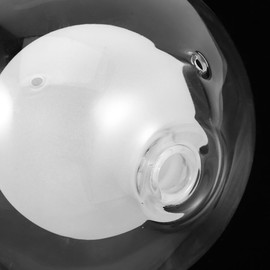 Double Layer Glass Lampshade 3.9 Inch Globe Pendant Lamp Shade for G4 Base Ceiling Light Replacement Clear Glass Dome Cover for Living Room Home Decor