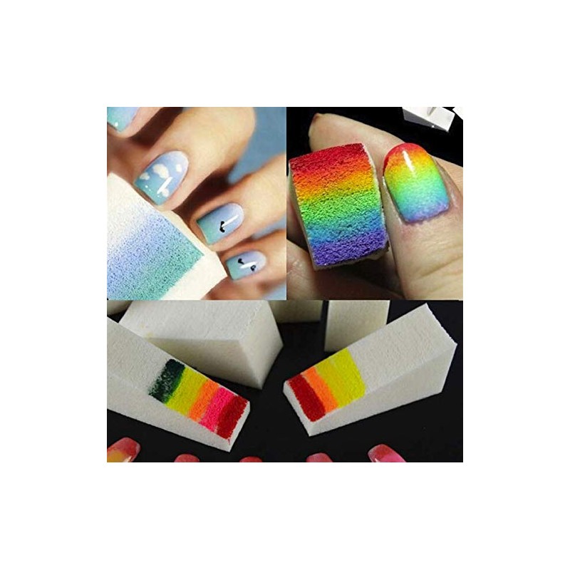 Lassum - Esponjas suaves para uñas degradadas (12 unidades), color