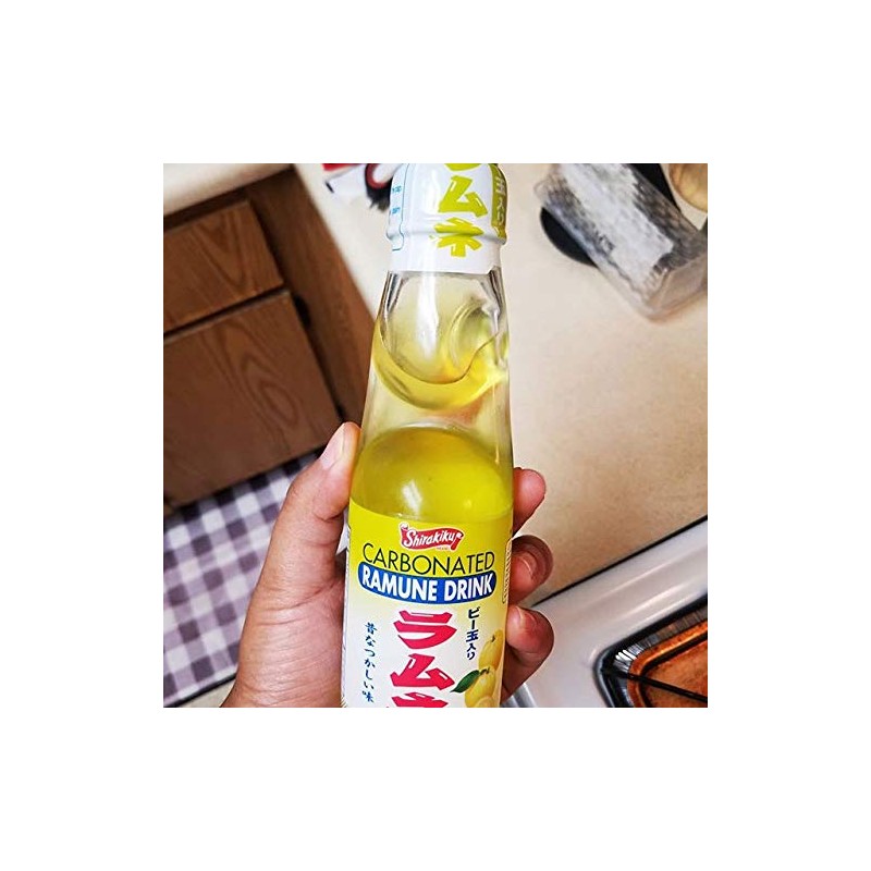 Ramune Japanese Marble Soda Yuzu Citrus 6 Glass Bottles