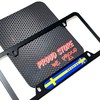 Sweden Flag Domed Black License Plate Frame -US Size- Sverige