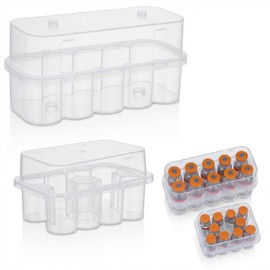 Gjinxi 20-Slot Refrigerator Organizer, 3mL And 10mL Vial Holder, Peptide And Insulin Case For Fridge, Secure Vial Holder For Diabetic Care, Medications, 20 Compartments