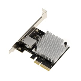 Kalea Informatique Network Controller Card PCIe 10 Gigabit Ethernet 1 Port RJ45 10G with AQUANTIA AQC107S-T1 Chipset Low and High Profile