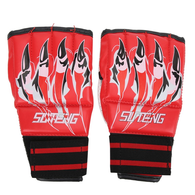 Pair Fight Gloves HalfFinger SweatProof with High Elastic Band for