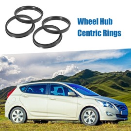 A ABSOPRO 66.1 to 74.1mm Wheel Hub Centric Rings Plastic Black (Set of 4)