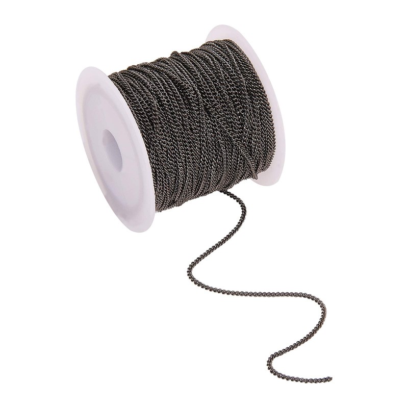 Airssory 10m/32.8ft GunSlim Twisted Chains Oval Link Curb Chains Roll