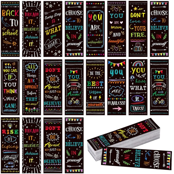 Wxiben Inspirational Bookmarks Gifts for Students - 150 Pcs Back