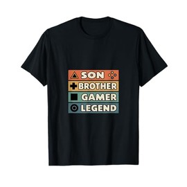 Funny Retro Son Brother Video Gamer Legend Gaming Lover Gift T-Shirt