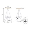 JONATHAN Y BSL1002D Trinity 30" Modern Industiral Iron Tripod Backless