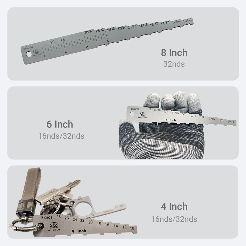 The 8" Brake Pad Measuring Tool,Brake Drum Wear Detection Gauge
