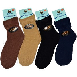 Mens Bed Socks Super Soft Thermal Winter Lounge Socks 3 Pairs Assorted Colours