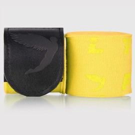 Fly Sports Premium Boxing and Martial Arts Equipment | Boxing Hand Wraps | Monogram Handwraps Yellow 250cm