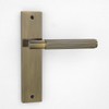 Decoranddecor Hera Antique Brass Knurled Backplate Door Handles Set –