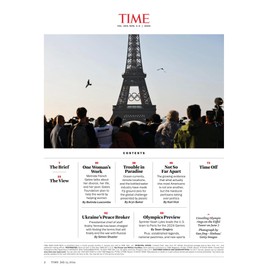 TIME Magazine - 07.15.24 Edition: Your 2024 Olympic Guide, The World's Fastest Man Noah Lyles, Paris Meets Politics, Simone Biles Is Back, Katie Ledecky, Team USA Uniforms, How Athletes Thrive & More!