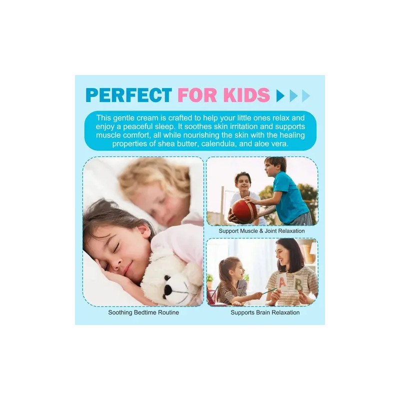 Crema Magnesio Relajante Natural Niños Mejora Calidad Sueño