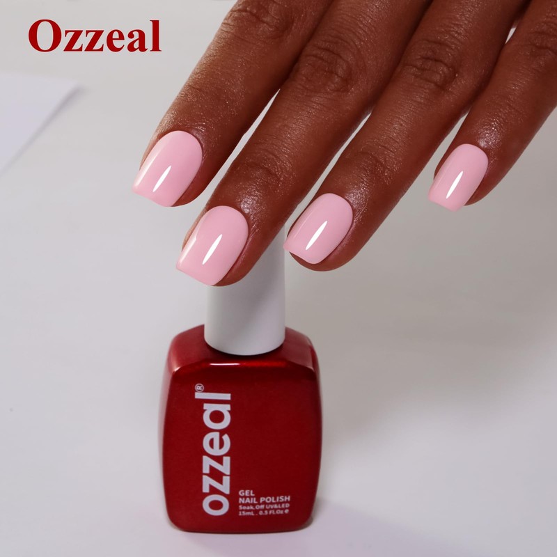 Gel Polish, 0.5 Fl Oz Milky Pink Nail Gel Polish
