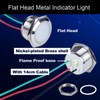 22mm 12V-24V Two Colors Metal LED Indicator Light, Waterproof Common