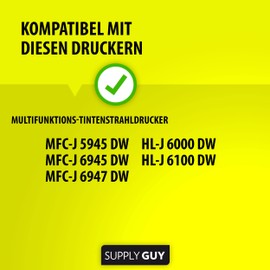 Supply Guy 2 Printer Cartridges Compatible with Brother LC-3237 Black for HL-J6000dw HL-J6100dw MFC-J5945dw MFC-J6945dw MFC-J6947dw