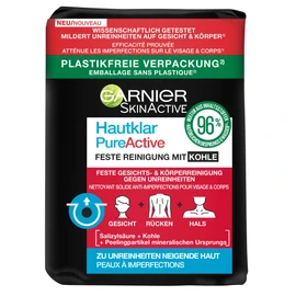 Garnier Firm cleansing, plastic-free, with carbon and salicylic acid for blemished skin, reduces blemishes in just one week, SkinActive, skin clear, 100 g