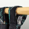 Labhanshi - Cortina estampada de terciopelo de algodón negro con